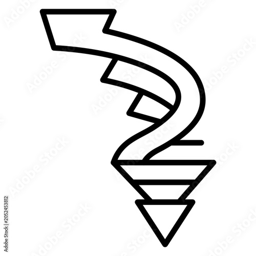 Cuadro en lienzo Spiral Down Icon