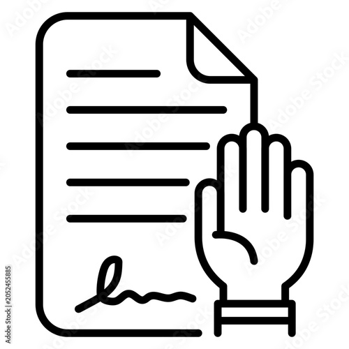 Cuadro en lienzo Deposition Icon