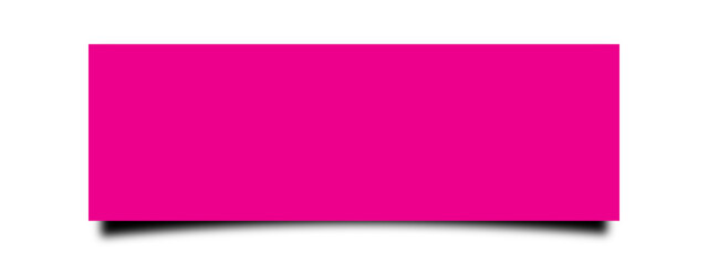ratio 3;1.  pink with shadow of rectangle isolated on transparent background