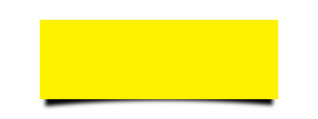 ratio 3;1.  yellow with shadow of rectangle isolated on transparent background