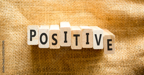 Bild auf Leinwand Positive word symbol