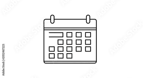 Wall Calendar Icon Design.