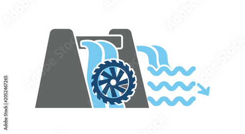 Water Dam Turbine System.