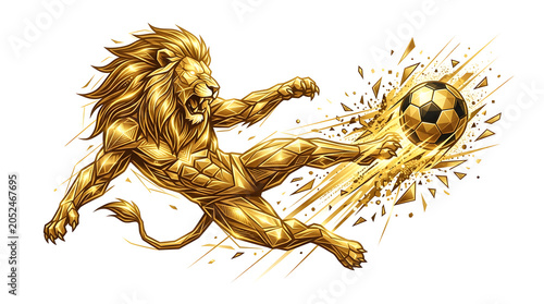 An artistic illustration of a golden lion on a black background, featuring intricate patterns of hair and smoke that blend nature and abstract design into a beautiful decorative object