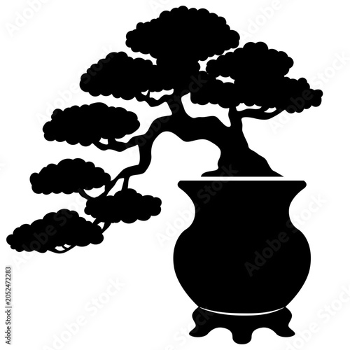 Bonsai icon stencil
