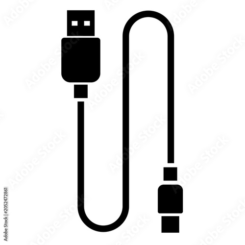 usb cable charger icon
