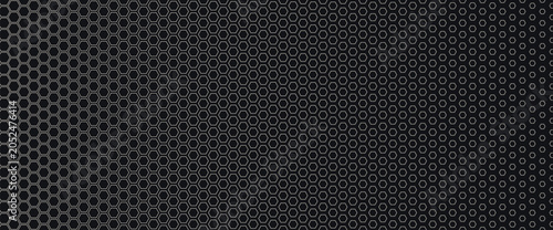 Принти на полотні Fiber honeycomb cloth with carbon hexagon on black for sporty tech overlay