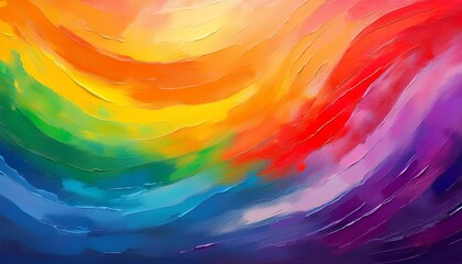 Colorful Rainbow Painting Background For Pride Month