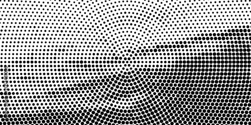 Foto Dots halftone white and blue color pattern gradient grunge texture background