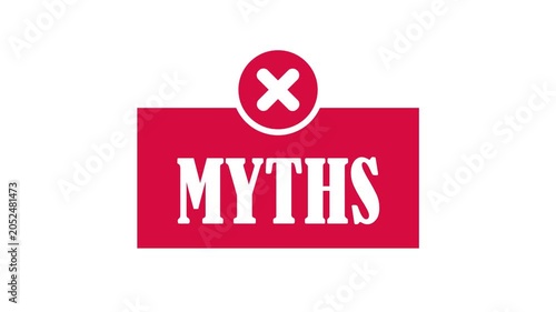 Myths concept, video, vector design, icon.