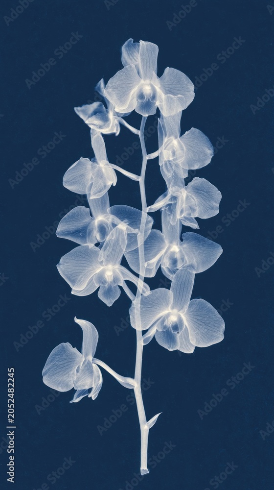 Fototapeta premium Ethereal orchid x-ray art