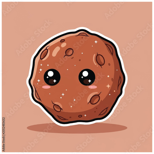Принти на полотні Cartoon chocolate chip cookie character.