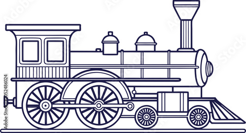 Schilderij op canvas Train Illustration Design