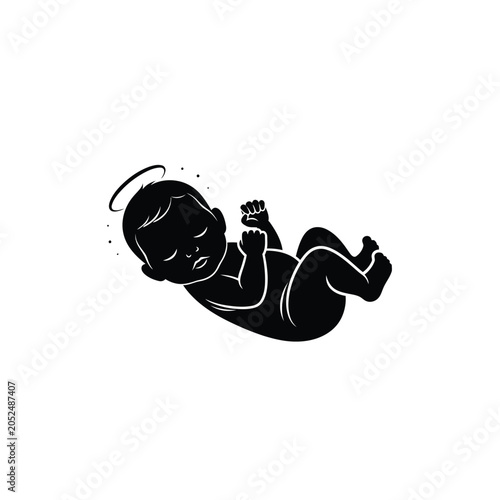 Obraz na płótnie Sleeping Baby Angel Icon.