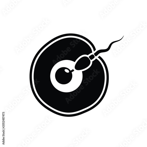 Εκτύπωση καμβά Sperm Fertilizing Egg Cell.