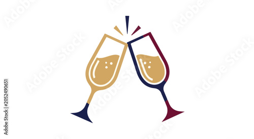 Clinking champagne glasses celebration toast