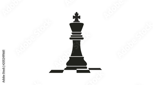 black chess king piece on checkered board