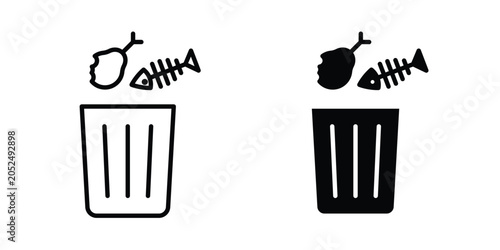 Canvastavla Food waste icon