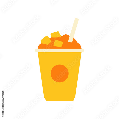 Φωτογραφία Orange Juice Drink with Ice Cubes.