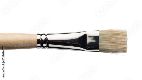 Quadro su tela Flat paintbrush with wooden handle and metal ferrule