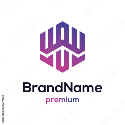 Modern abstract logo made of colored abstract geometric shapes, conveying the impression of movement, technology, and innovation.
