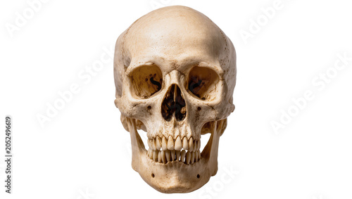 Photos Human skull with teeth and eye sockets