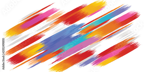 Vibrant Abstract Paint Strokes Dynamic Colorful Background.