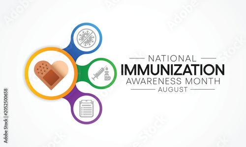 Slika na platnu National Immunization Awareness Month (NIAM) is an annual observance held every August to highlight the importance of vaccination for people of all