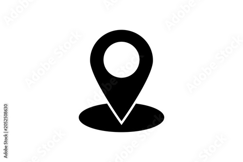 Location Pin Icon Map Marker GPS Navigation Symbol Minimal Black Pin