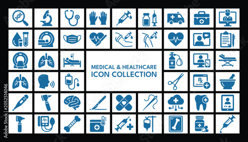 Professional Medical Symbols and Healthcare Web Icons