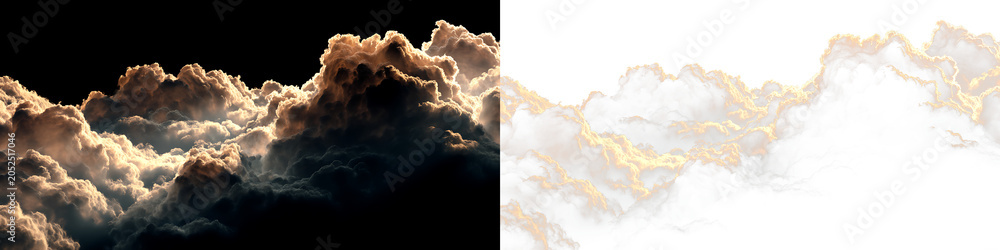 Fototapeta premium Atmospheric cloud cutout for digital artwork PNG