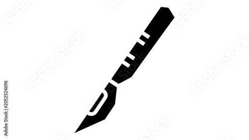 Scalpel black colour vector icon 