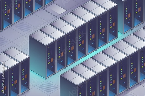 a clean 2d digital illustration of technology
