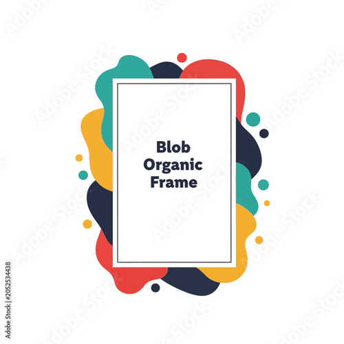 Colorful Blob Organic Frame Design.