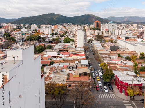 Tableau sur toile Vista aérea ciudad de Salta