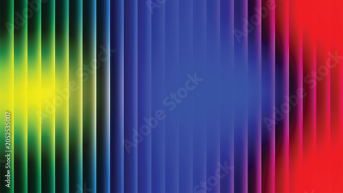 Photos Abstract Neon Vertical Stripes Background with Blue Yellow and Red Gradient Ligh