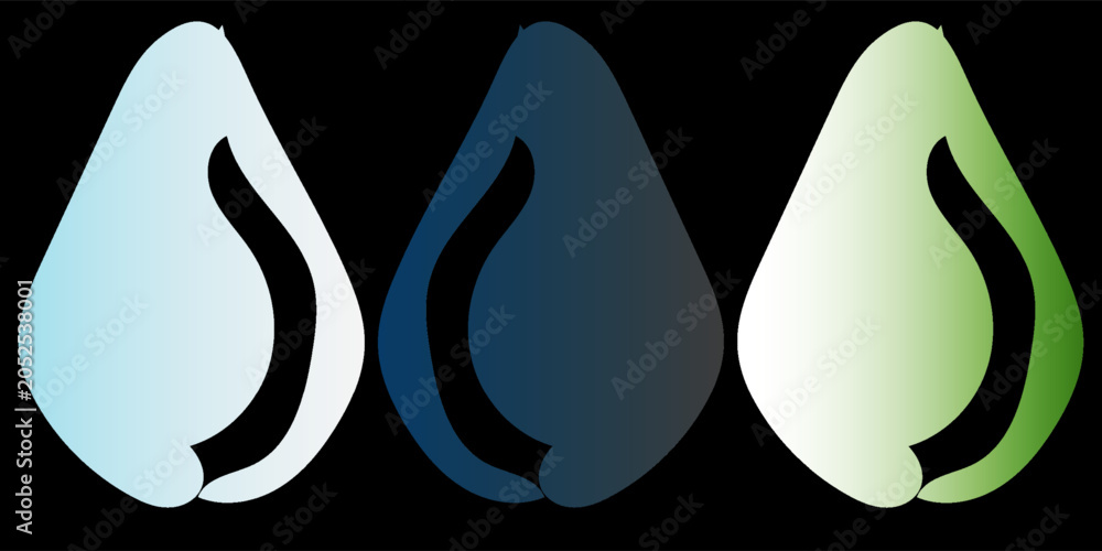 Obraz premium Glossy Liquid Ribbon Loop Abstract Symbol with Metallic Gradient Design