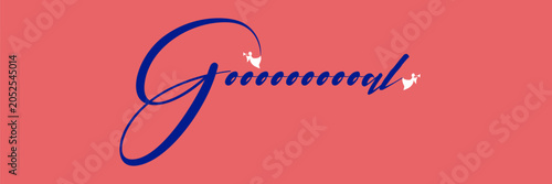 Cuadro en lienzo Customizable calligraphy art with angelic elements