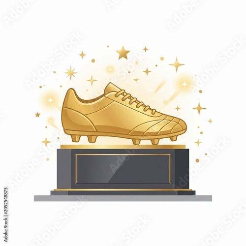 Golden Football Boot Award Vector Illustration