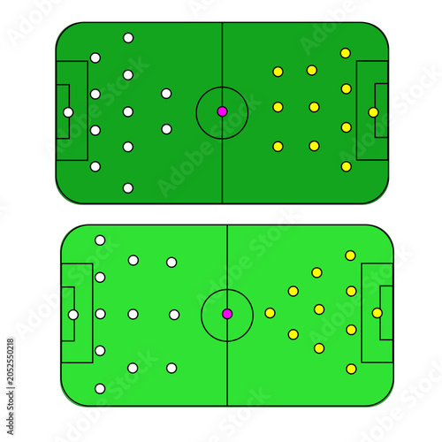 Football Formation Tactics Infographic Vector
