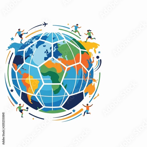 Global Football Tournament Vector Banner Template