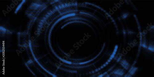 Virtual tecnology background with glowing halftone dots.
