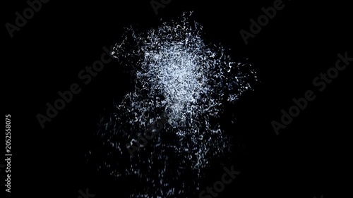 Water Splashes On Alpha Channel Loop