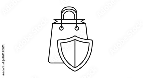 Secure shopping bag with shield protection.