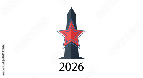 A futuristic rocket icon with star.