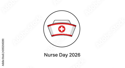 Nurse Day 2026 celebration logo design.