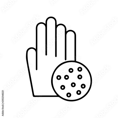 Hand Skin Rash Disease Icon