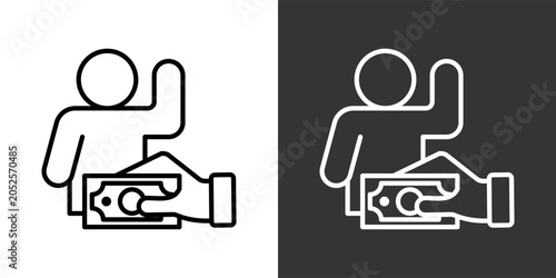 Canvas Print Collusion Black And White Icon Set Collection Pack Vector Illustration