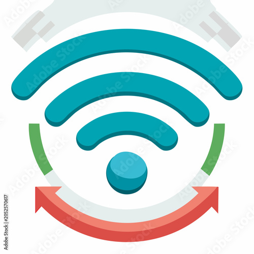 Wi-Fi Signal Strength Indicator with Arrows