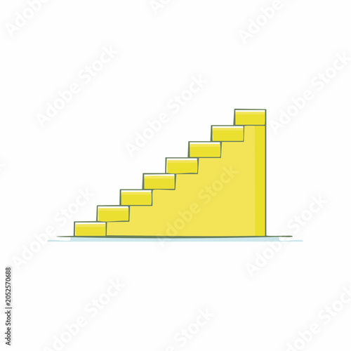 Yellow Staircase Illustration